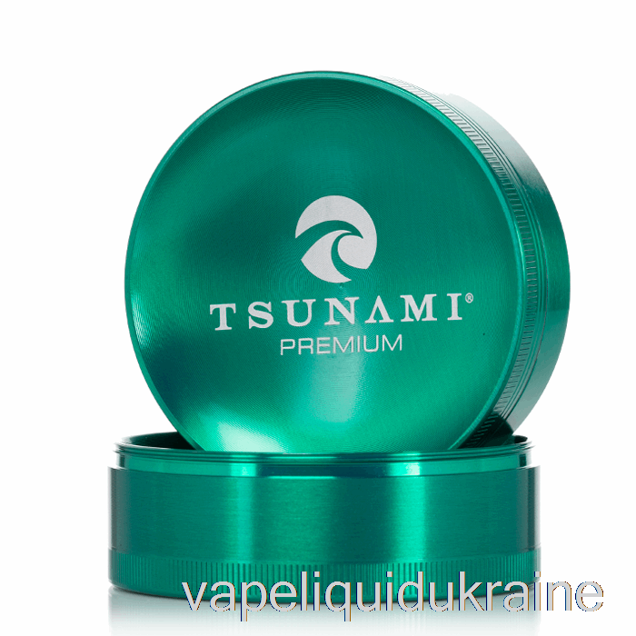Vape Liquid Ukraine Tsunami 2.95inch 4-Piece Sunken Top Grinder Green (75mm)
